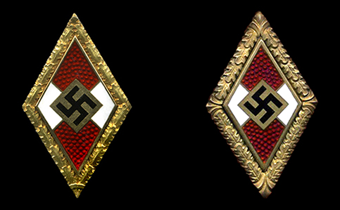 The Golden Hitler Youth Honour Badge with Oak Leaves